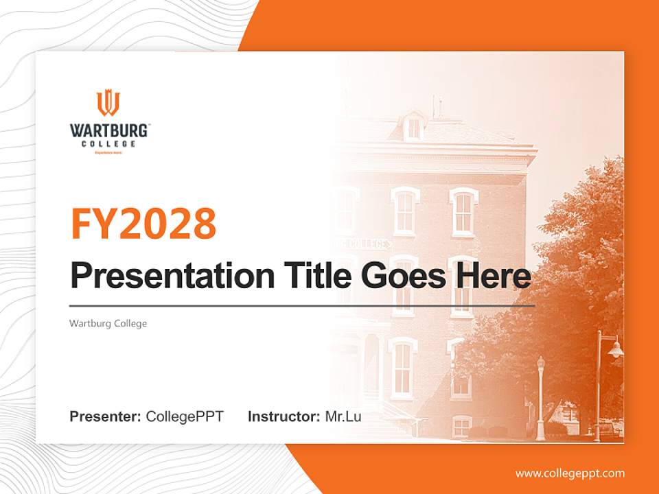 Wartburg College Academic Presentation/Research Findings Report PPT Template4:3 ratio PPT effect preview image5