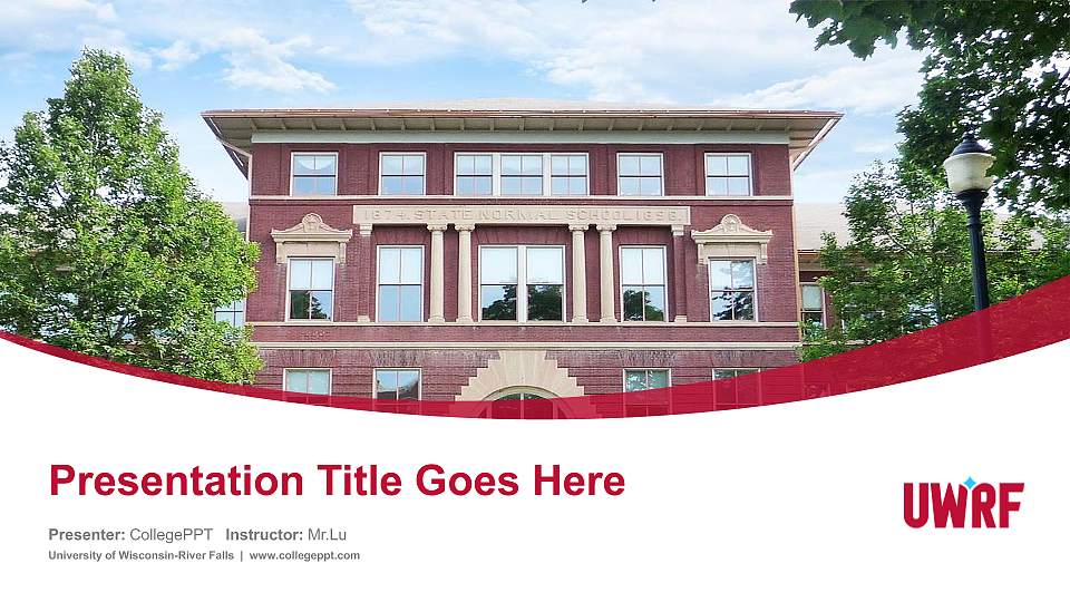 University of Wisconsin-River Falls Course/Courseware Creation PPT Template16:9 ratio PPT effect preview image