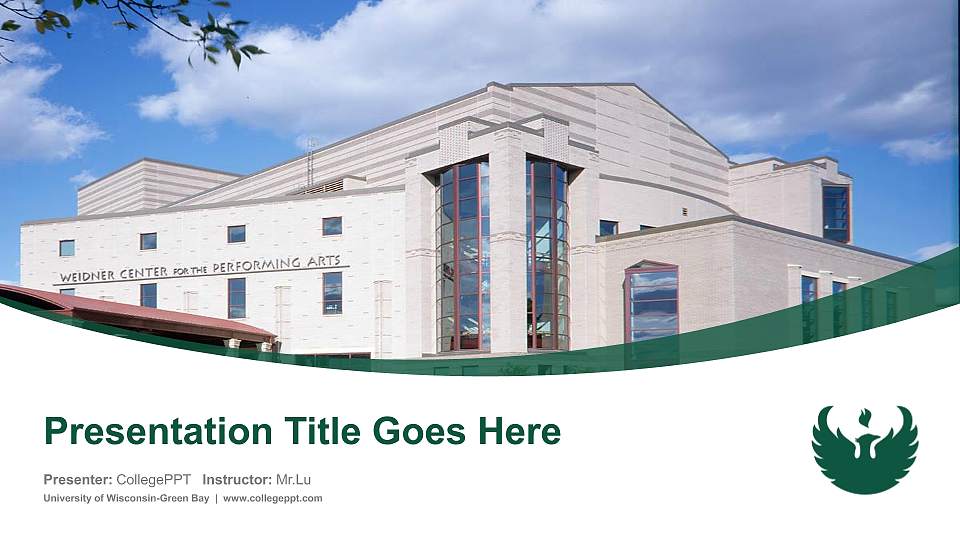 University of Wisconsin-Green Bay Course/Courseware Creation PPT Template16:9 ratio PPT effect preview image