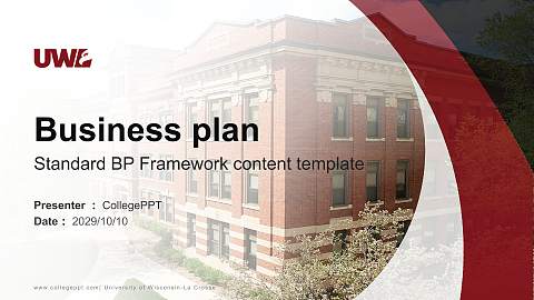 University of Wisconsin-La Crosse Competition/Entrepreneurship Contest PPT Template