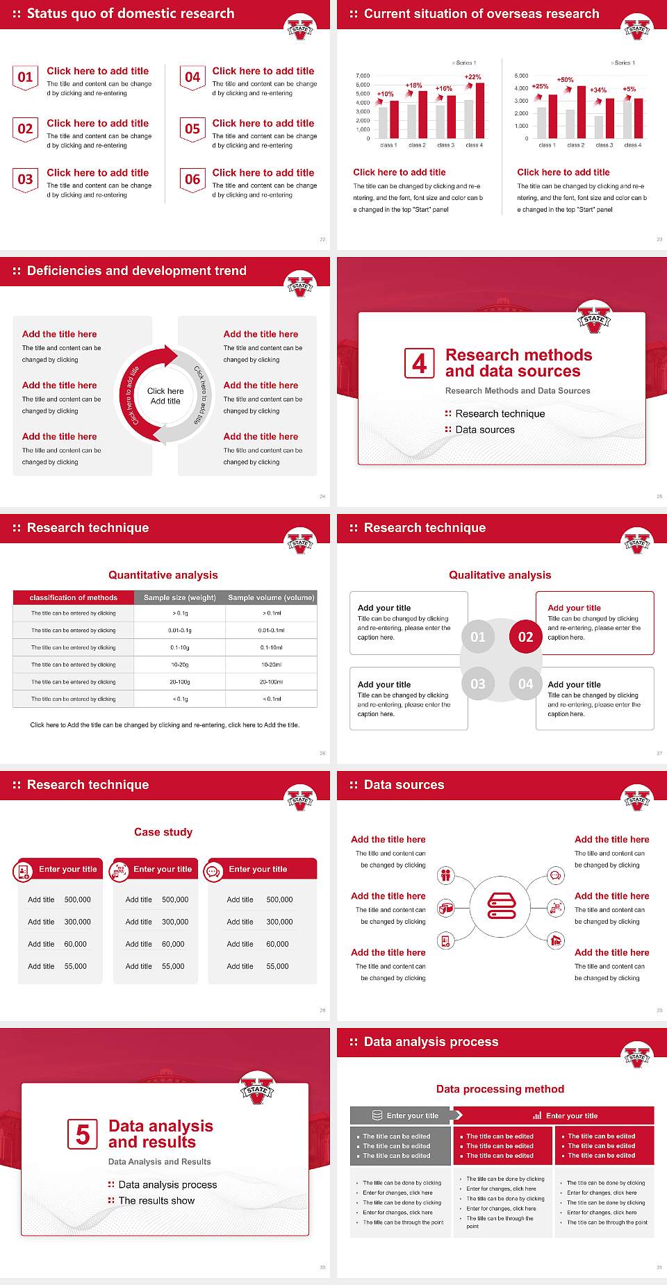 Valdosta State University Graduation Thesis Defense PPT Template4:3 ratio PPT effect preview image4