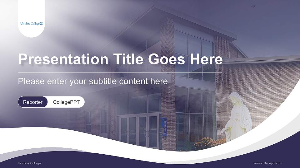 Ursuline College Lecture Sharing and Networking Event PPT Template16:9 ratio PPT effect preview image