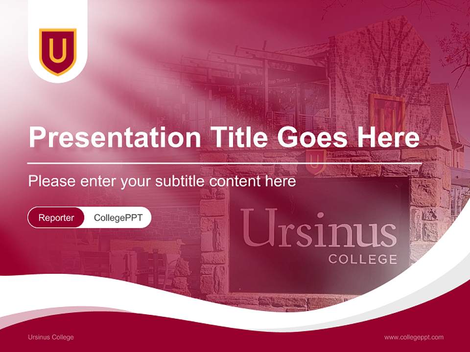 Ursinus College Lecture Sharing and Networking Event PPT Template4:3 ratio PPT effect preview image4