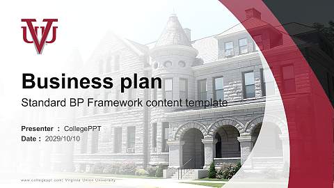 Virginia Union University Competition/Entrepreneurship Contest PPT Template
