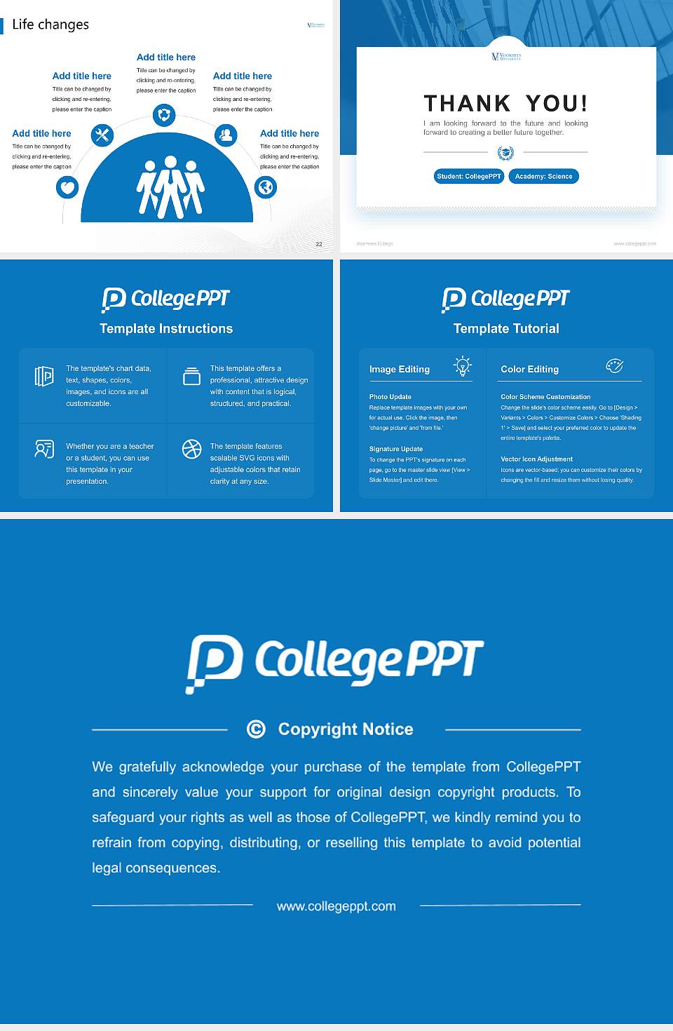Voorhees College National Scholarship Defense PPT Template4:3 ratio PPT effect preview image4