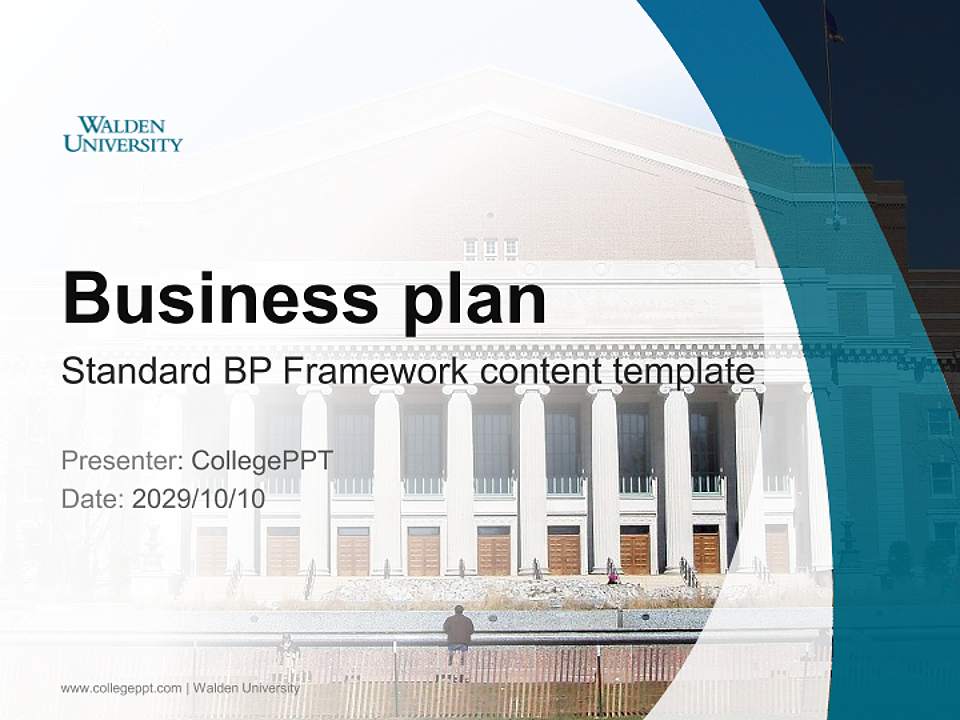 Walden University Competition/Entrepreneurship Contest PPT Template4:3 ratio PPT effect preview image9