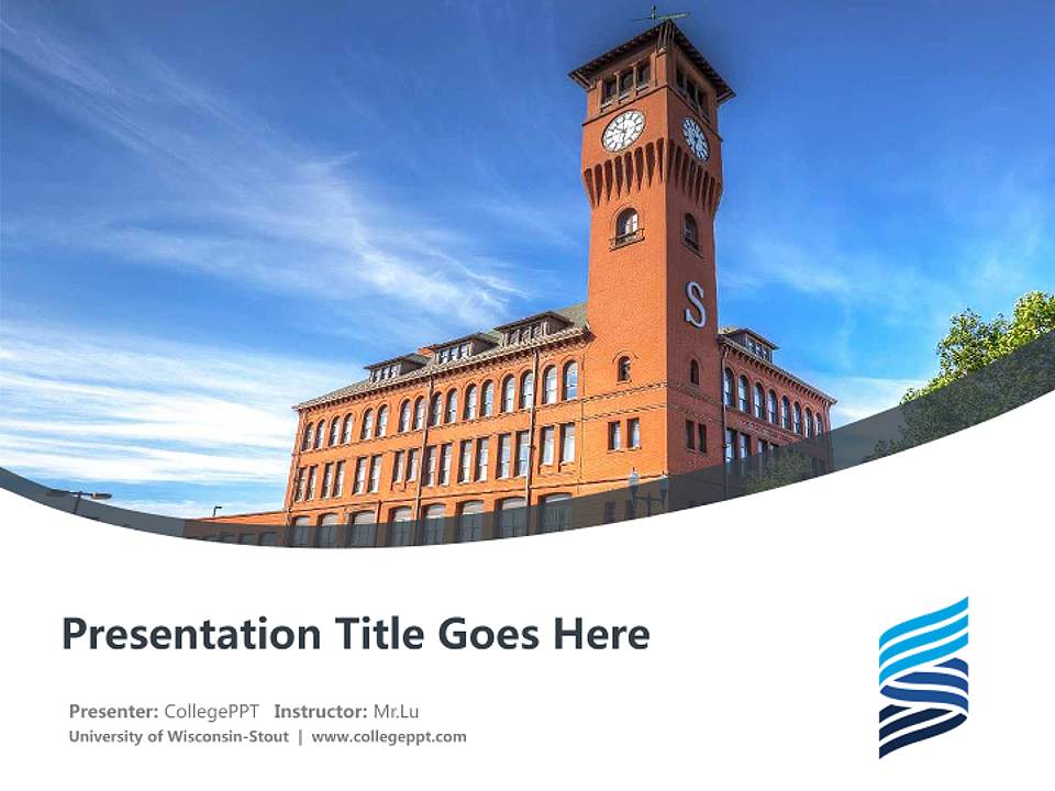 University of Wisconsin-Stout Course/Courseware Creation PPT Template4:3 ratio PPT effect preview image5