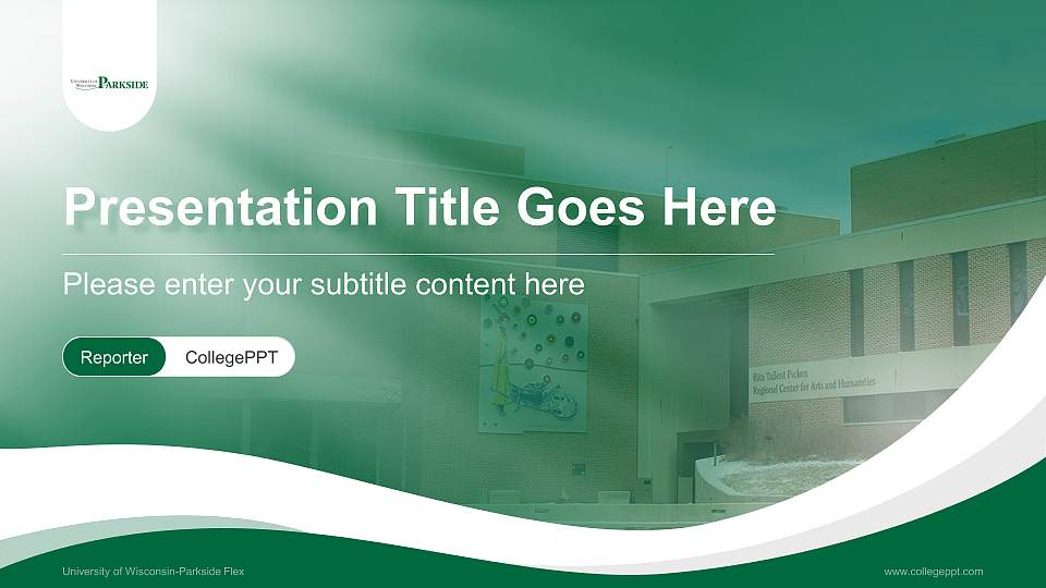 University of Wisconsin-Parkside Flex Lecture Sharing and Networking Event PPT Template16:9 ratio PPT effect preview image