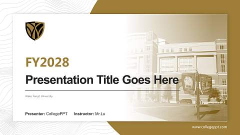 Wake Forest University Academic Presentation/Research Findings Report PPT Template