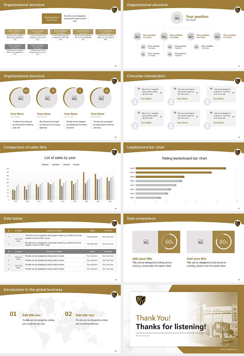 Wake Forest University Academic Presentation/Research Findings Report PPT Template16:9 ratio PPT effect preview image4