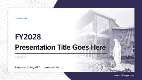 Ursuline College Academic Presentation/Research Findings Report PPT Template
