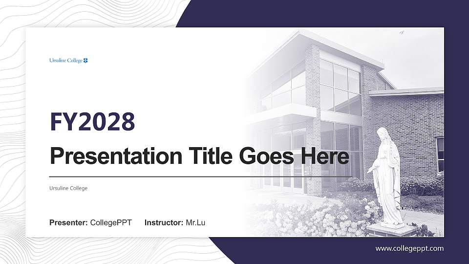 Ursuline College Academic Presentation/Research Findings Report PPT Template16:9 ratio PPT effect preview image