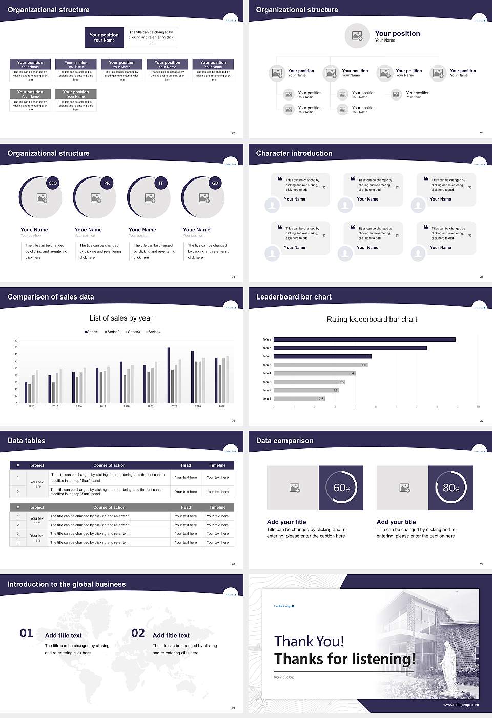 Ursuline College Academic Presentation/Research Findings Report PPT Template16:9 ratio PPT effect preview image4