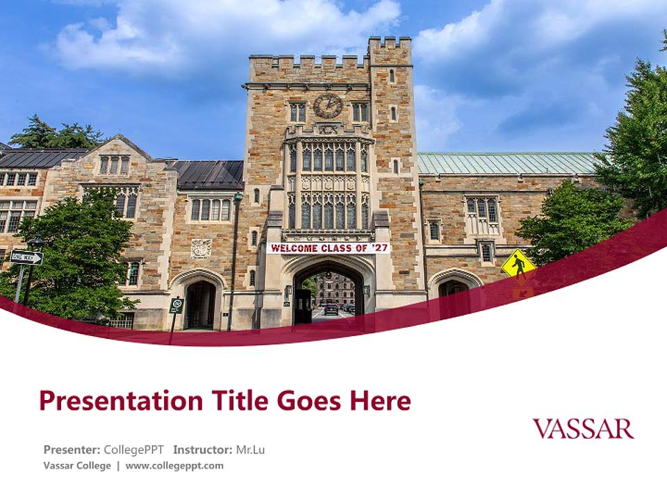 Vassar College Course/Courseware Creation PPT Template4:3 ratio PPT effect preview image5