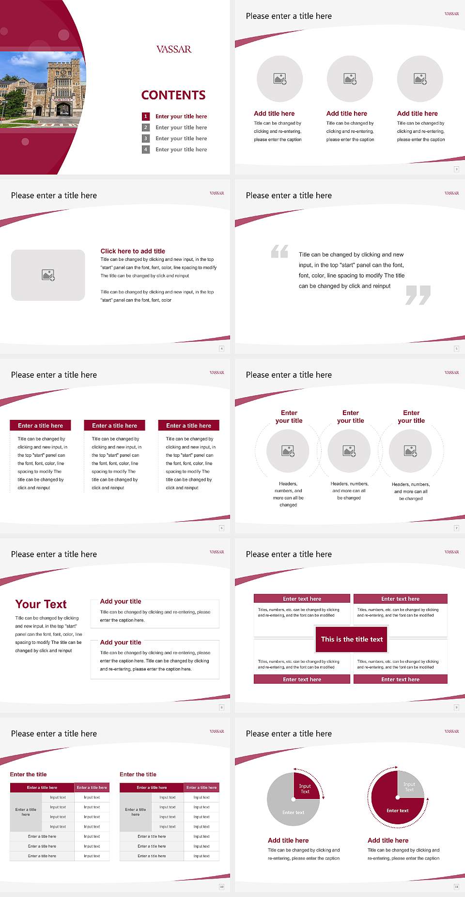 Vassar College Course/Courseware Creation PPT Template4:3 ratio PPT effect preview image2