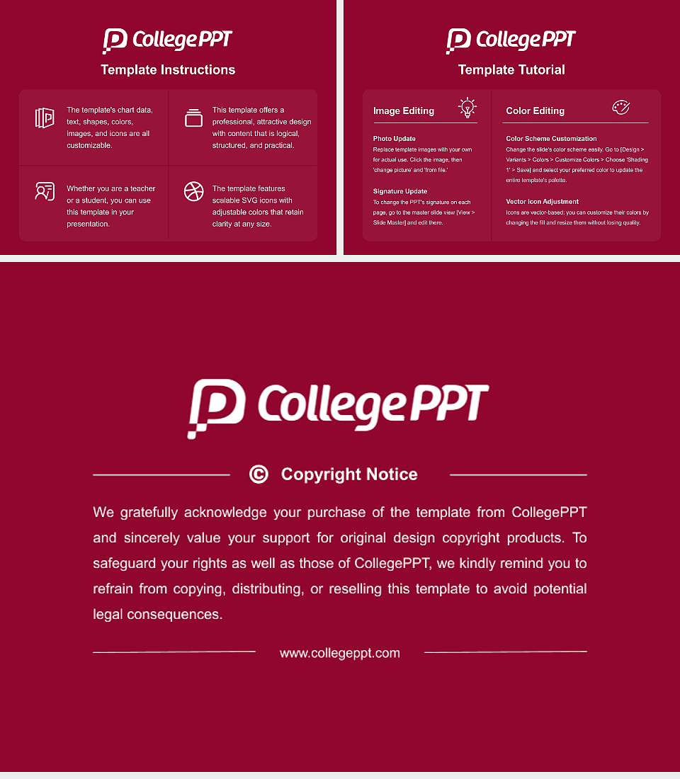 Vassar College Course/Courseware Creation PPT Template4:3 ratio PPT effect preview image5