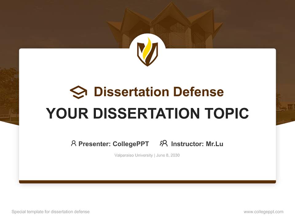 Valparaiso University Graduation Thesis Defense PPT Template4:3 ratio PPT effect preview image7