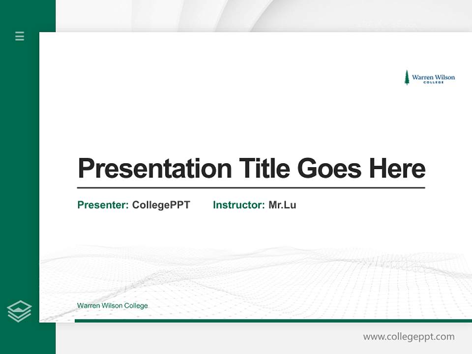 Warren Wilson College Thesis Proposal/Graduation Defense PPT Template4:3 ratio PPT effect preview image5