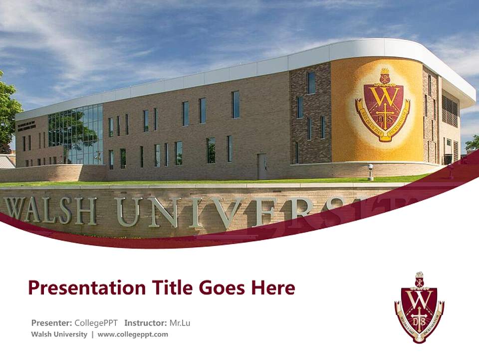 Walsh University Course/Courseware Creation PPT Template4:3 ratio PPT effect preview image5
