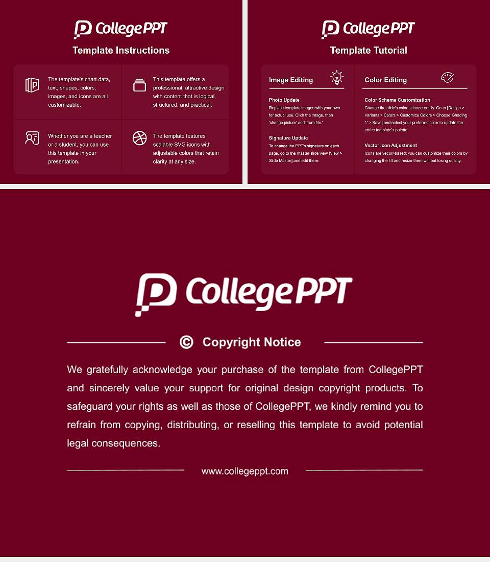 Walsh University Course/Courseware Creation PPT Template4:3 ratio PPT effect preview image5