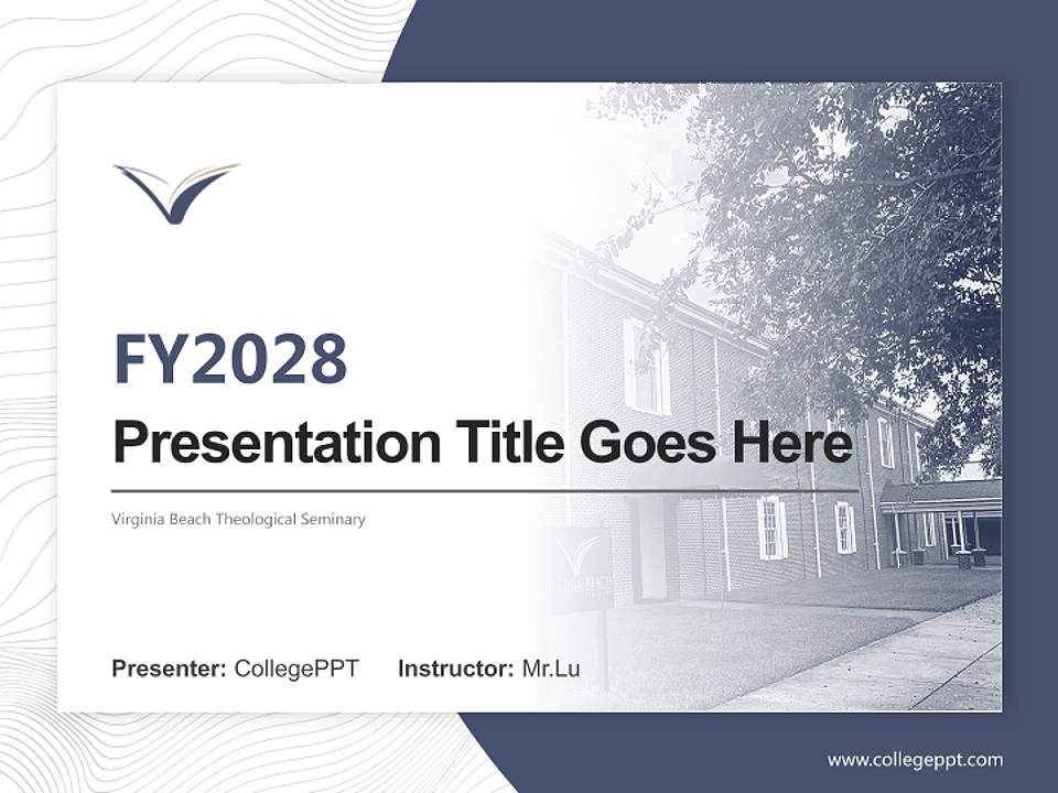 Virginia Beach Theological Seminary Academic Presentation/Research Findings Report PPT Template4:3 ratio PPT effect preview image5