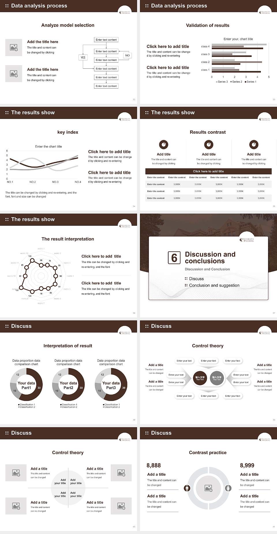 University of Wyoming Graduation Thesis Defense PPT Template4:3 ratio PPT effect preview image5