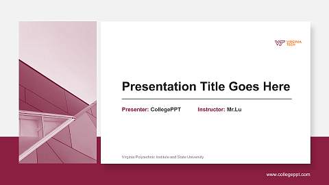 Virginia Polytechnic Institute and State University General Purpose PPT Template