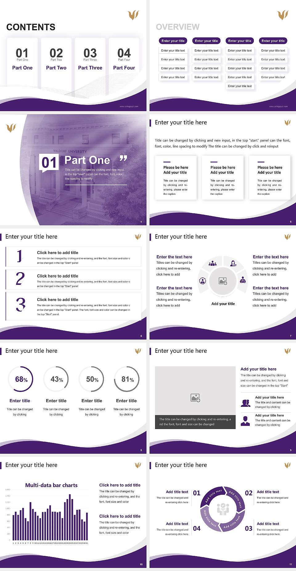 Waldorf University Lecture Sharing and Networking Event PPT Template4:3 ratio PPT effect preview image2