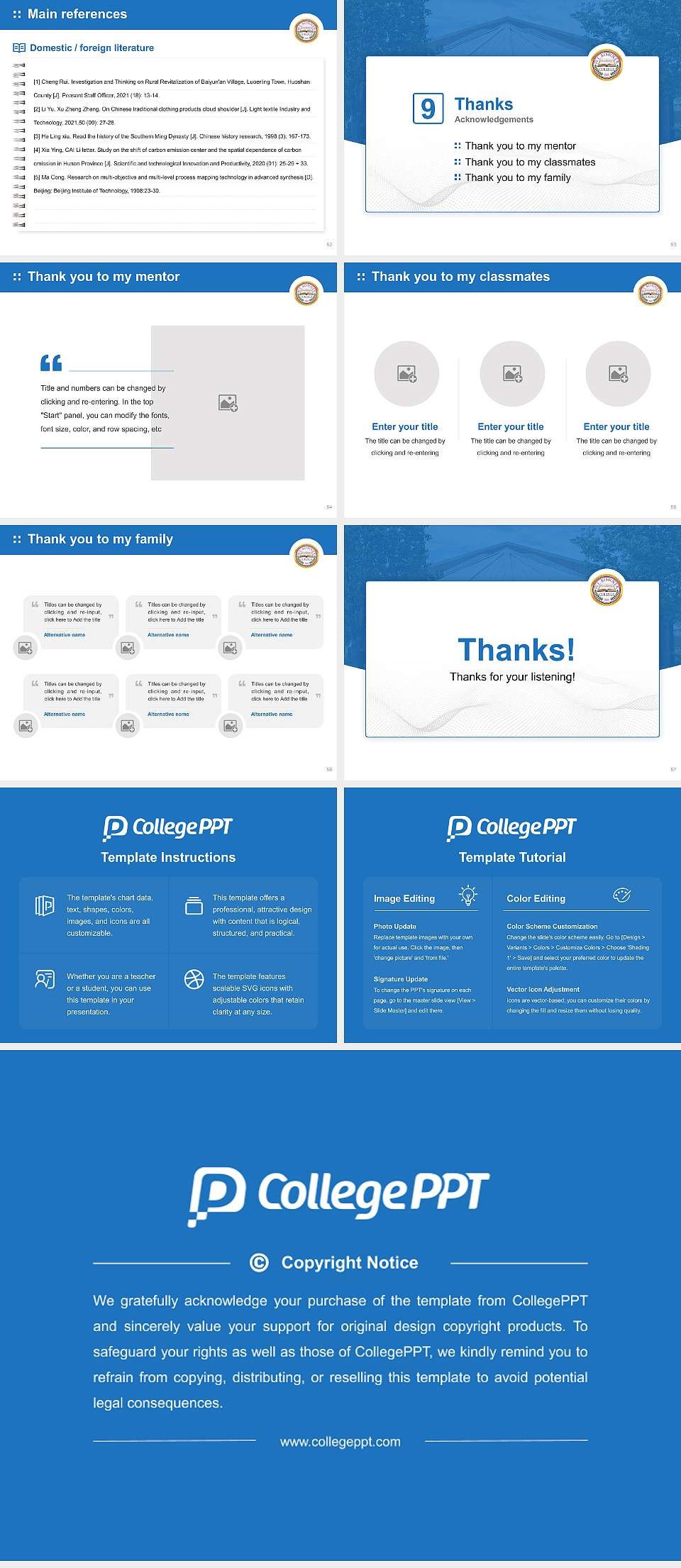 W L Bonner College Graduation Thesis Defense PPT Template4:3 ratio PPT effect preview image7