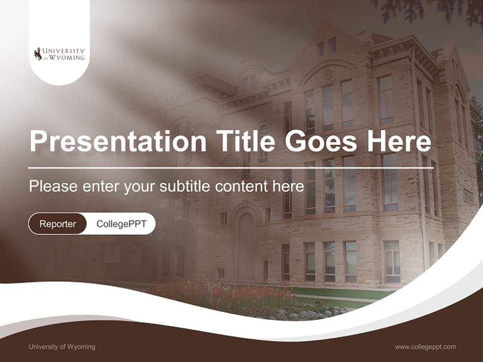 University of Wyoming Lecture Sharing and Networking Event PPT Template4:3 ratio PPT effect preview image4