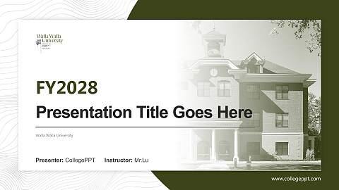 Walla Walla University Academic Presentation/Research Findings Report PPT Template