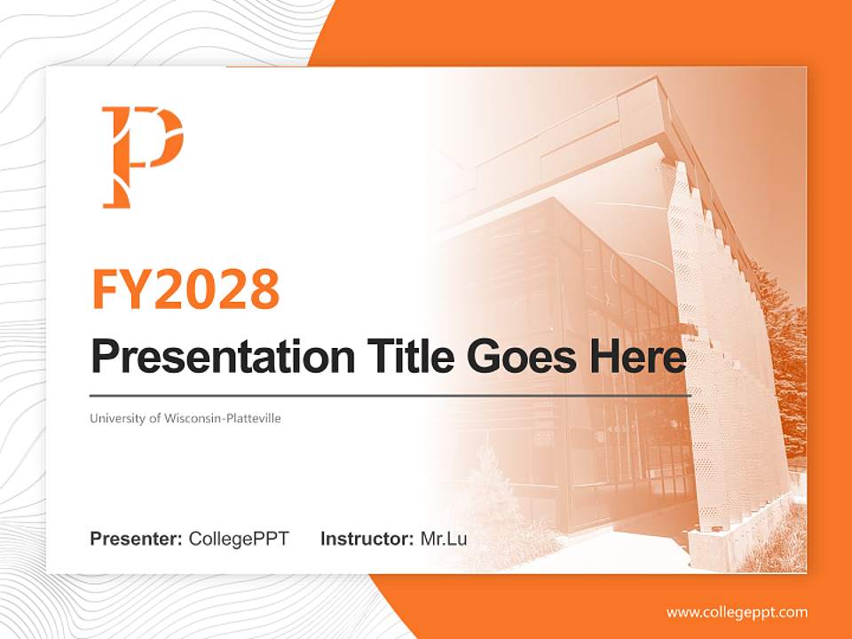 University of Wisconsin-Platteville Academic Presentation/Research Findings Report PPT Template4:3 ratio PPT effect preview image5