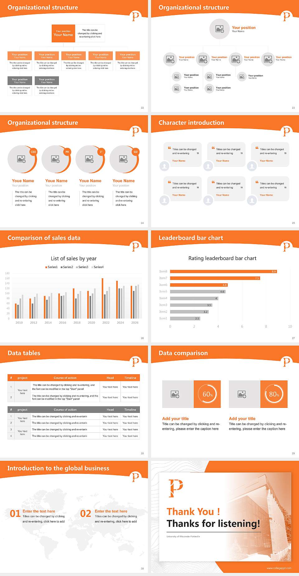 University of Wisconsin-Platteville Academic Presentation/Research Findings Report PPT Template4:3 ratio PPT effect preview image4