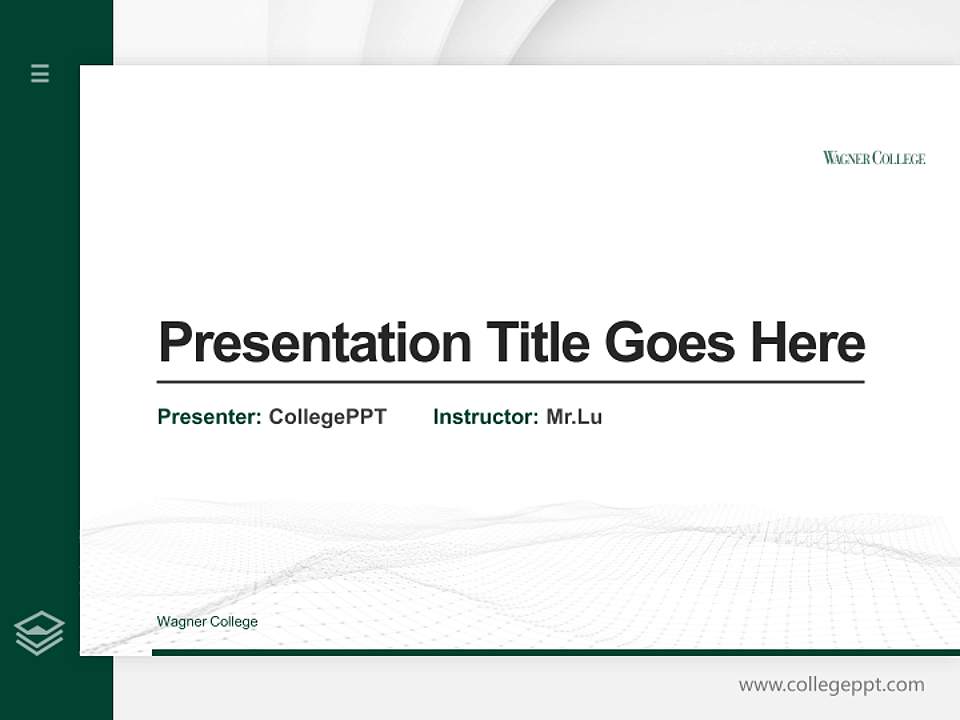 Wagner College Thesis Proposal/Graduation Defense PPT Template4:3 ratio PPT effect preview image5
