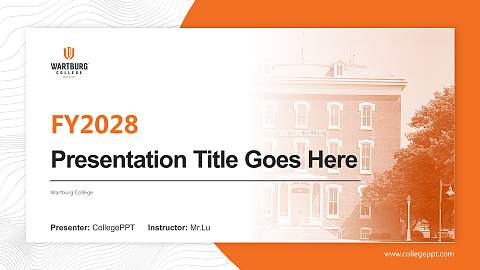 Wartburg College Academic Presentation/Research Findings Report PPT Template