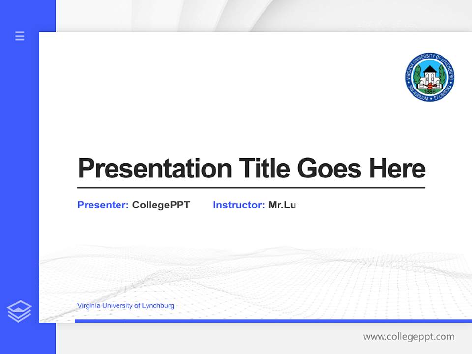 Virginia University of Lynchburg Thesis Proposal/Graduation Defense PPT Template4:3 ratio PPT effect preview image5