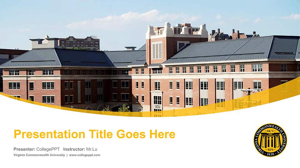 Virginia Commonwealth University Course/Courseware Creation PPT Template16:9 ratio PPT effect preview image1