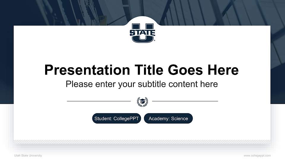 Utah State University National Scholarship Defense PPT Template16:9 ratio PPT effect preview image