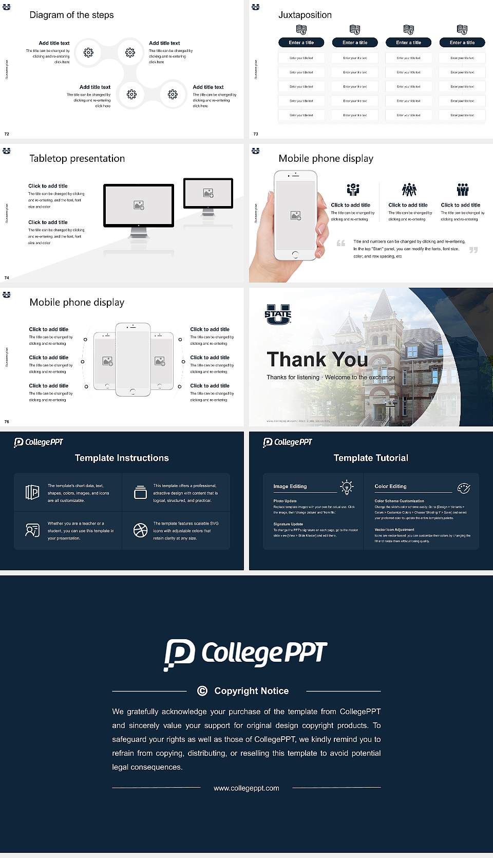 Utah State University Competition/Entrepreneurship Contest PPT Template16:9 ratio PPT effect preview image9