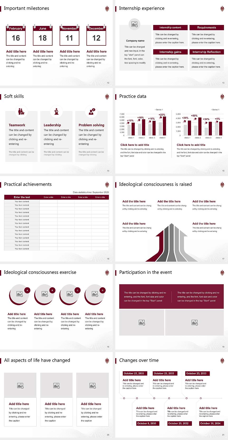 Walsh University National Scholarship Defense PPT Template4:3 ratio PPT effect preview image3