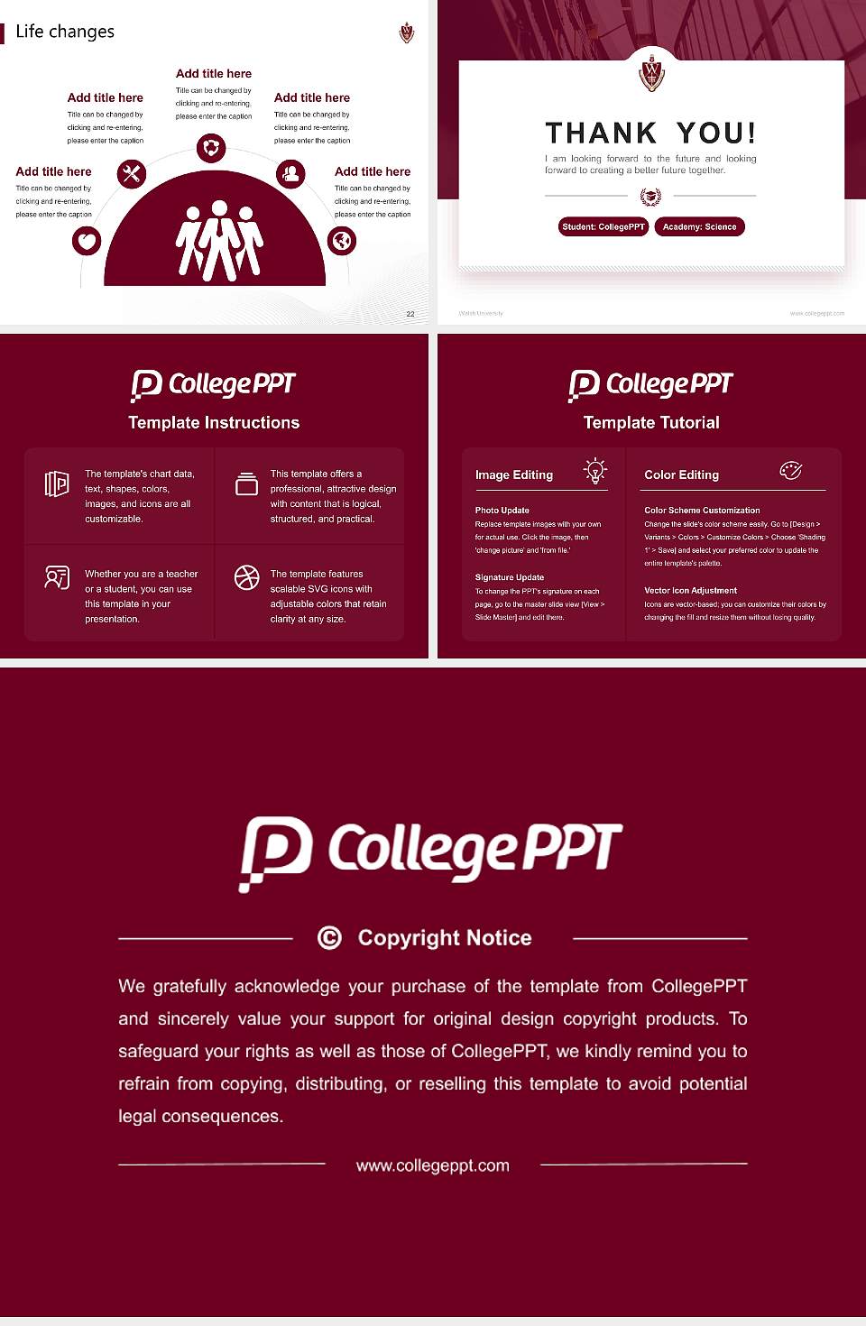 Walsh University National Scholarship Defense PPT Template4:3 ratio PPT effect preview image4