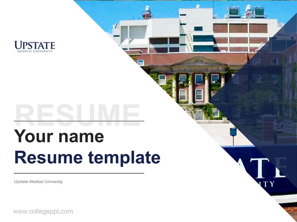Upstate Medical University Resume PPT Template4:3 ratio PPT effect preview image5