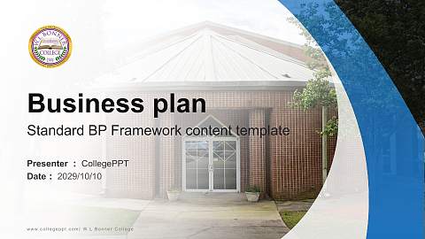 W L Bonner College Competition/Entrepreneurship Contest PPT Template
