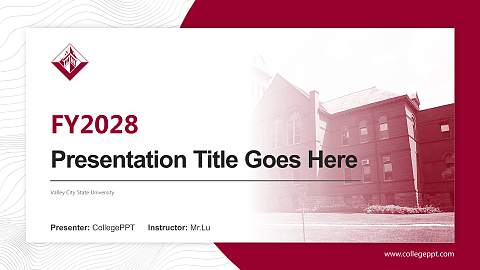 Valley City State University Academic Presentation/Research Findings Report PPT Template