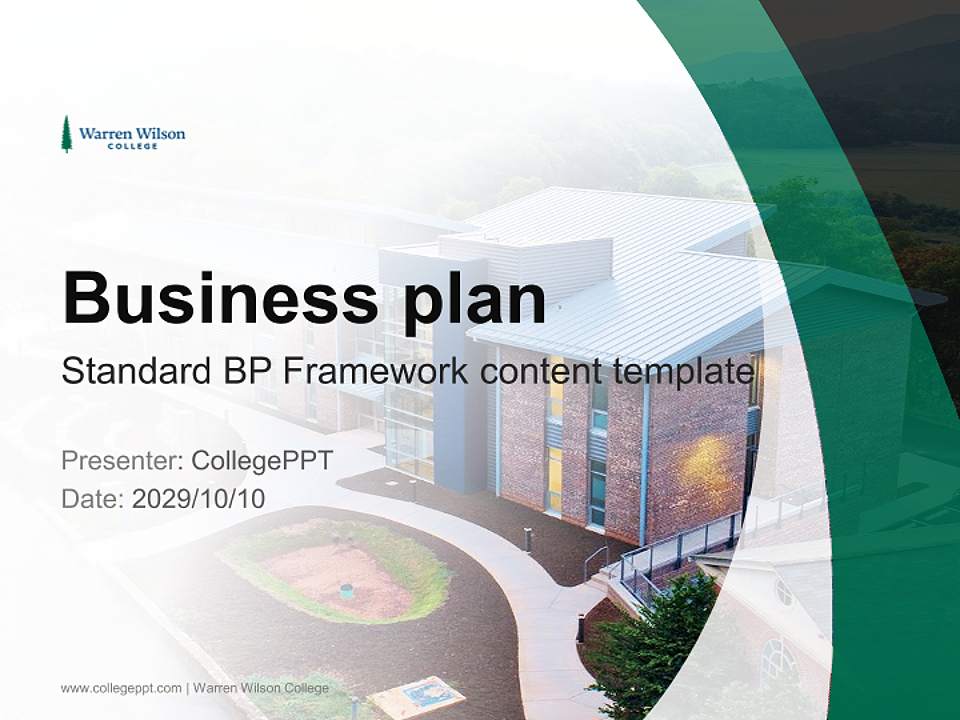 Warren Wilson College Competition/Entrepreneurship Contest PPT Template4:3 ratio PPT effect preview image9
