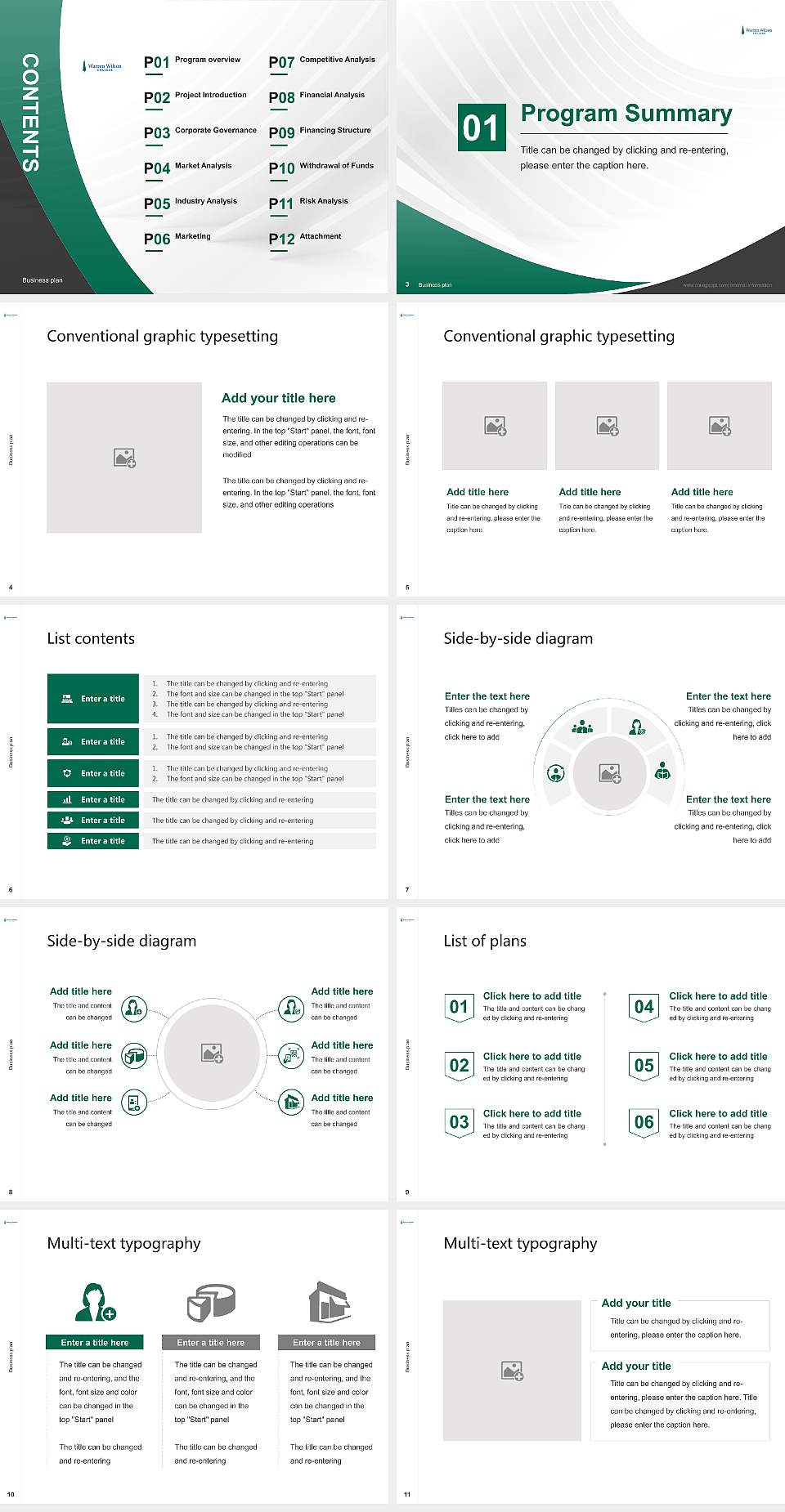 Warren Wilson College Competition/Entrepreneurship Contest PPT Template4:3 ratio PPT effect preview image2