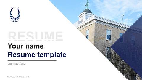Upper Iowa University Resume PPT Template