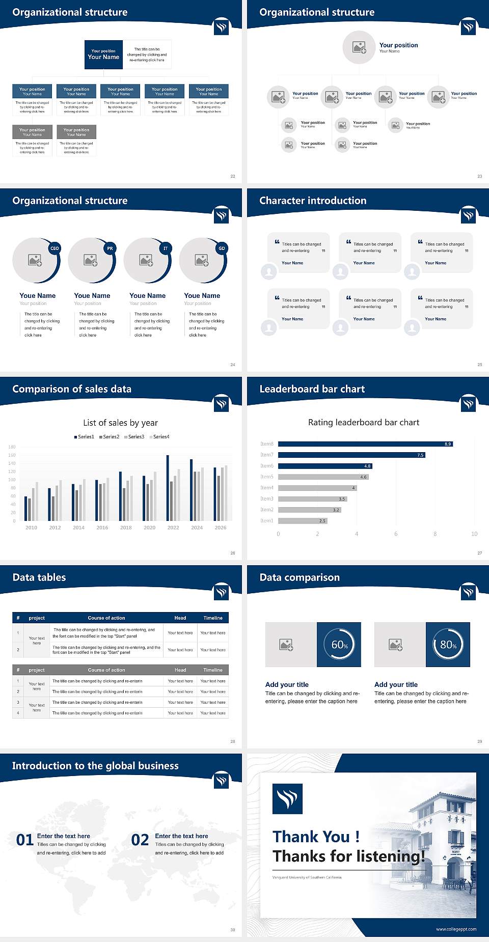 Vanguard University of Southern California Academic Presentation/Research Findings Report PPT Template4:3 ratio PPT effect preview image4