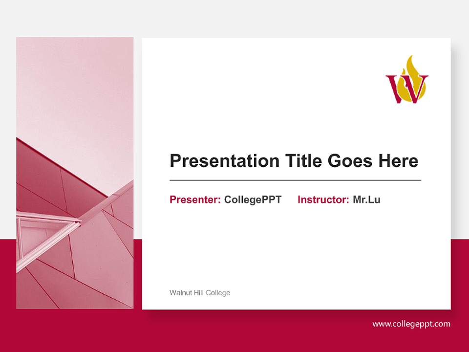 Walnut Hill College General Purpose PPT Template4:3 ratio PPT effect preview image6