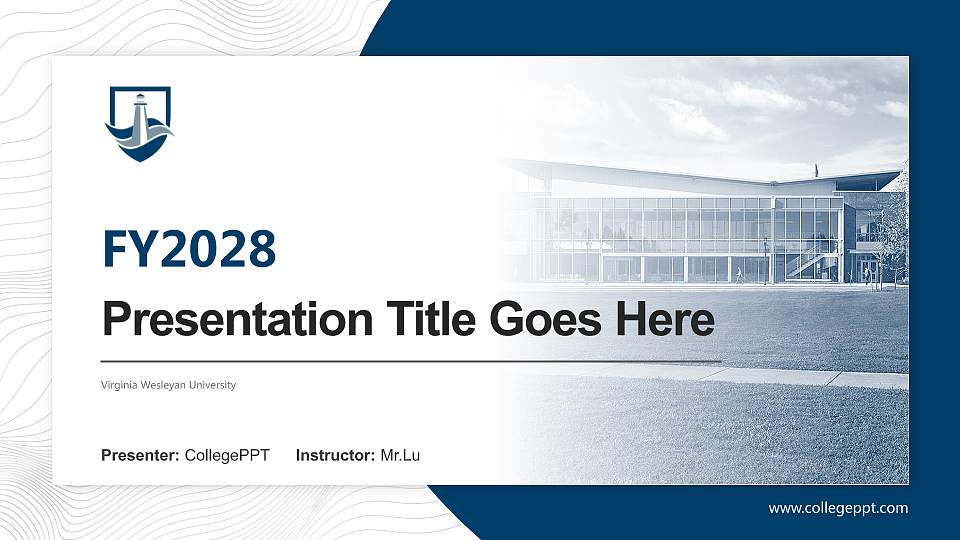 Virginia Wesleyan University Academic Presentation/Research Findings Report PPT Template16:9 ratio PPT effect preview image